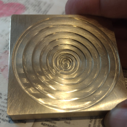 Stepped circle brass texture plate Jolene Beads