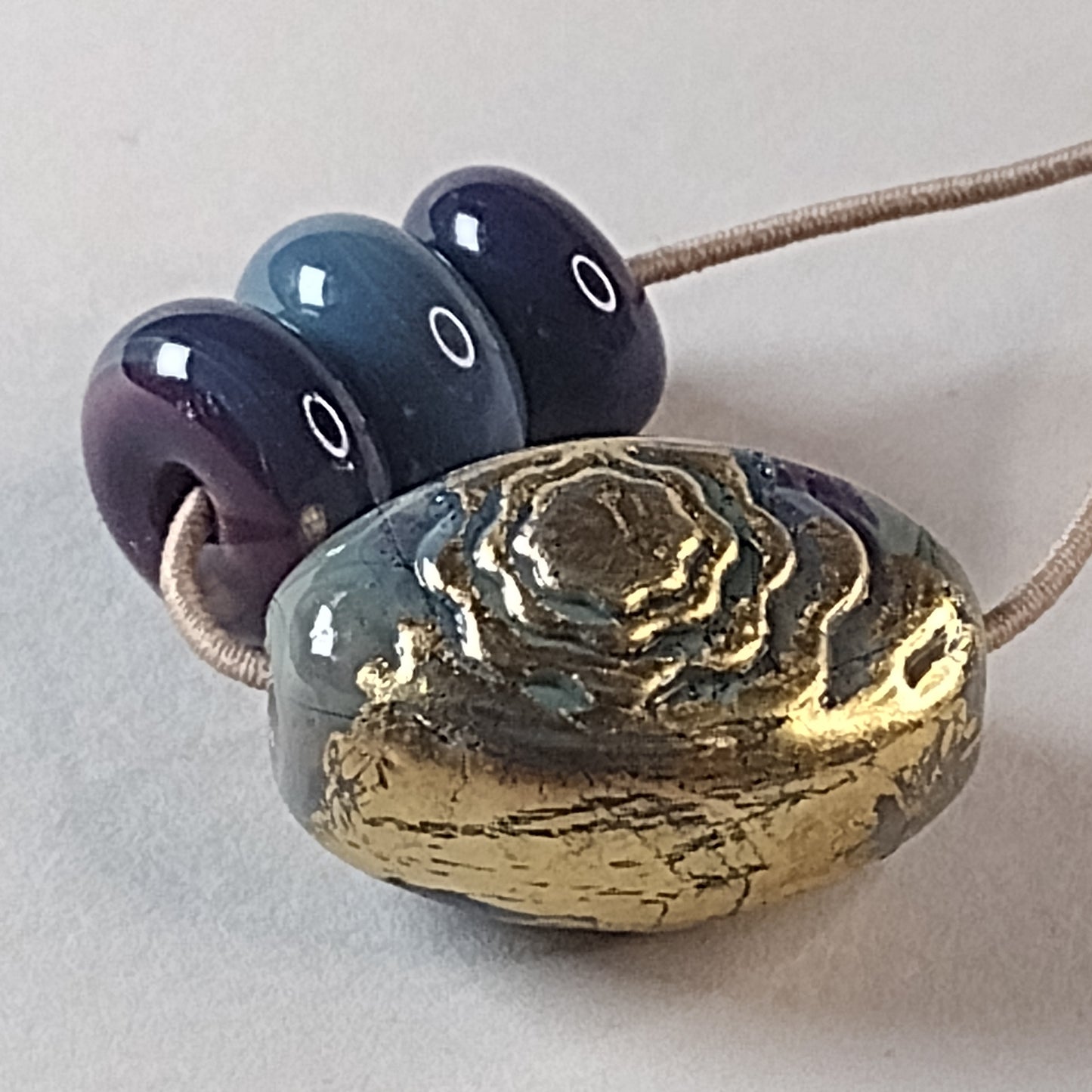 Stepped flower brass texture plate - pre-order Jolene Beads
