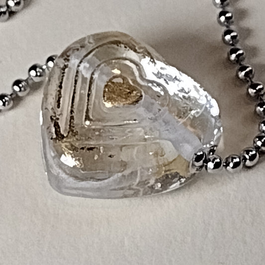 Purity heart necklace medium Jolene Beads
