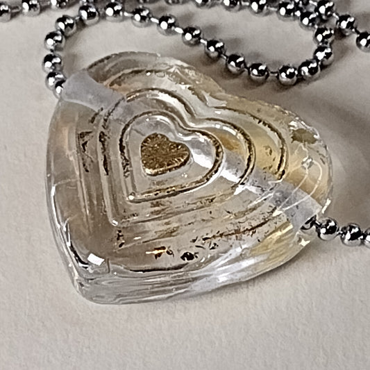 Purity heart necklace large Jolene Beads