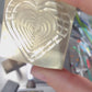 Stepped heart brass texture plate - pre-order