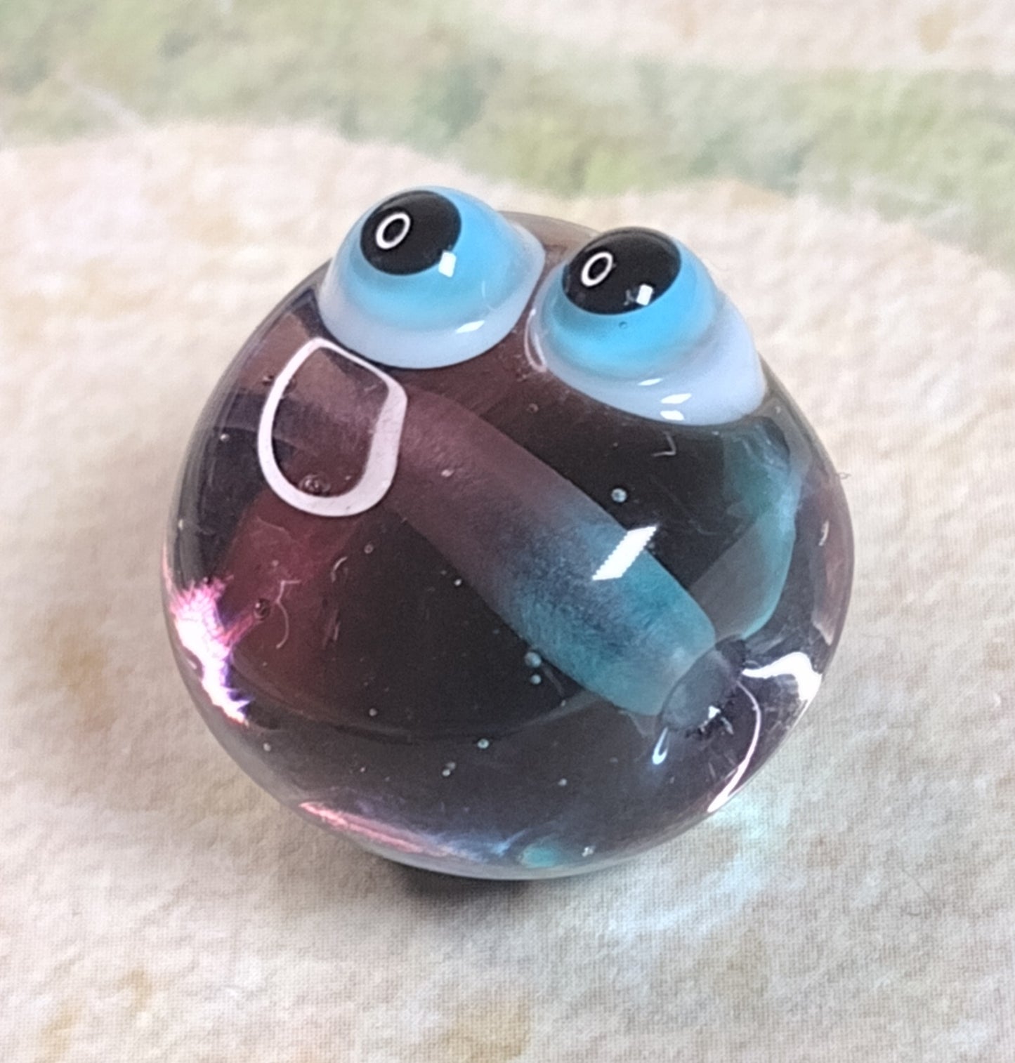 Purple and pink mini pet pebble mascot beads Jolene Beads