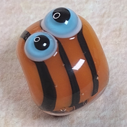 Red and orange mini pet pebble mascot beads Jolene Beads