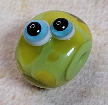 Yellow and green mini pet pebble beads Jolene Beads