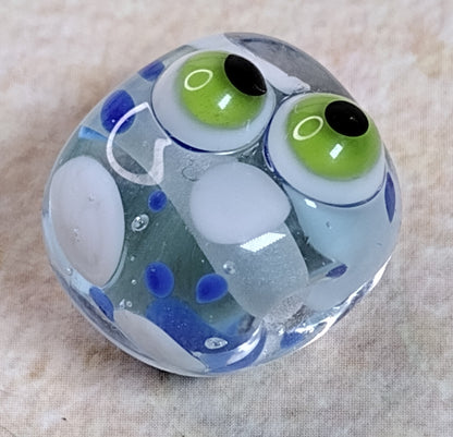 Blue, turquoise and teal mini pet pebble mascot beads Jolene Beads