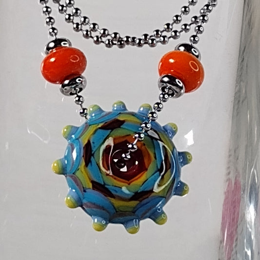 Summer - 12 point rainbow disc necklace Jolene Beads