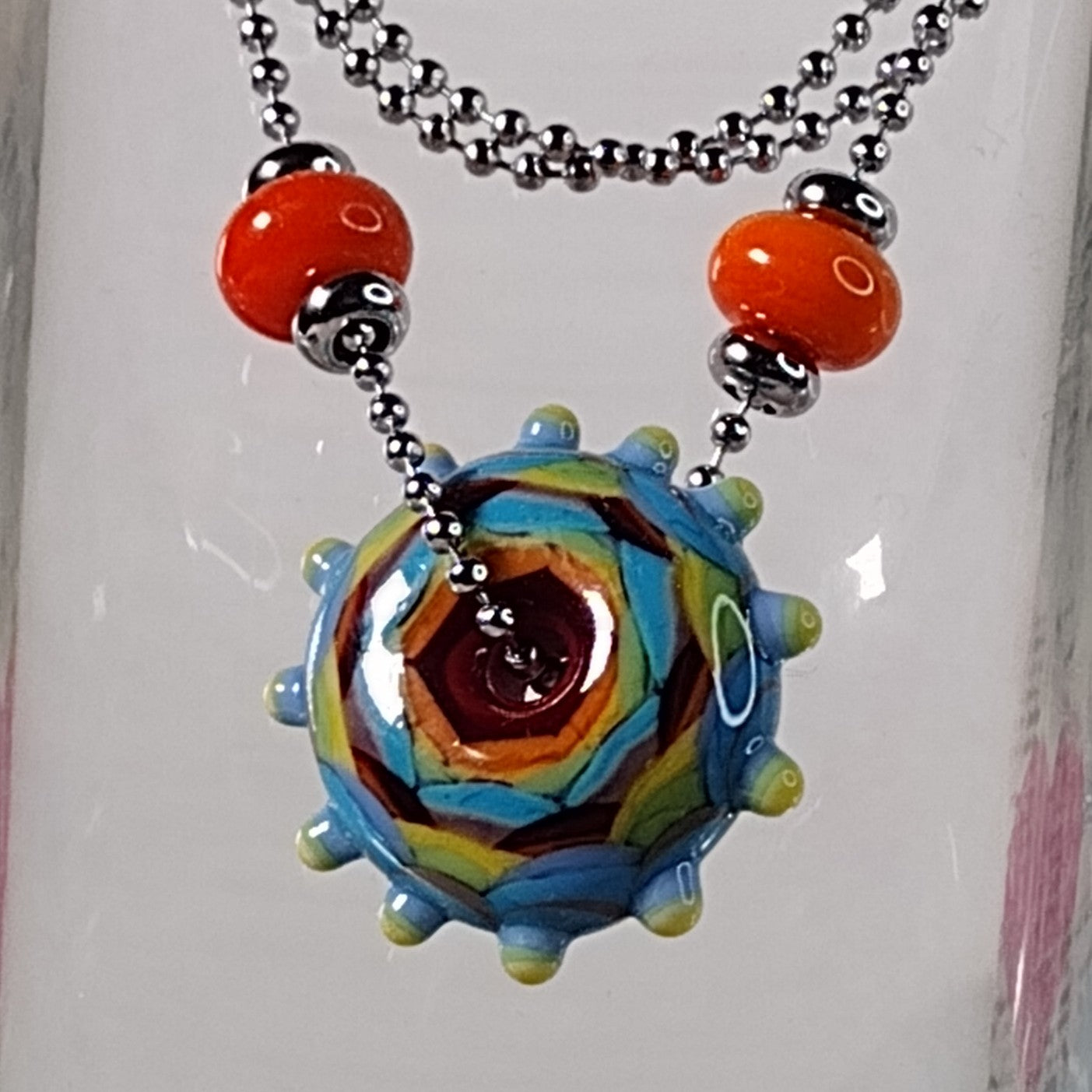 Summer - 12 point rainbow disc necklace Jolene Beads