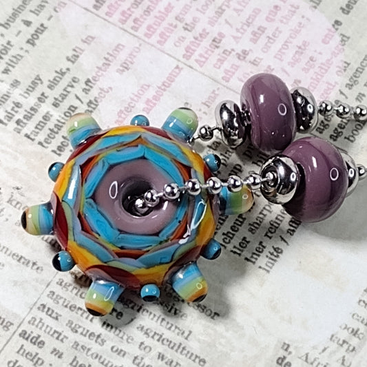 Pride - 12 point mini rainbow disc necklace Jolene Beads