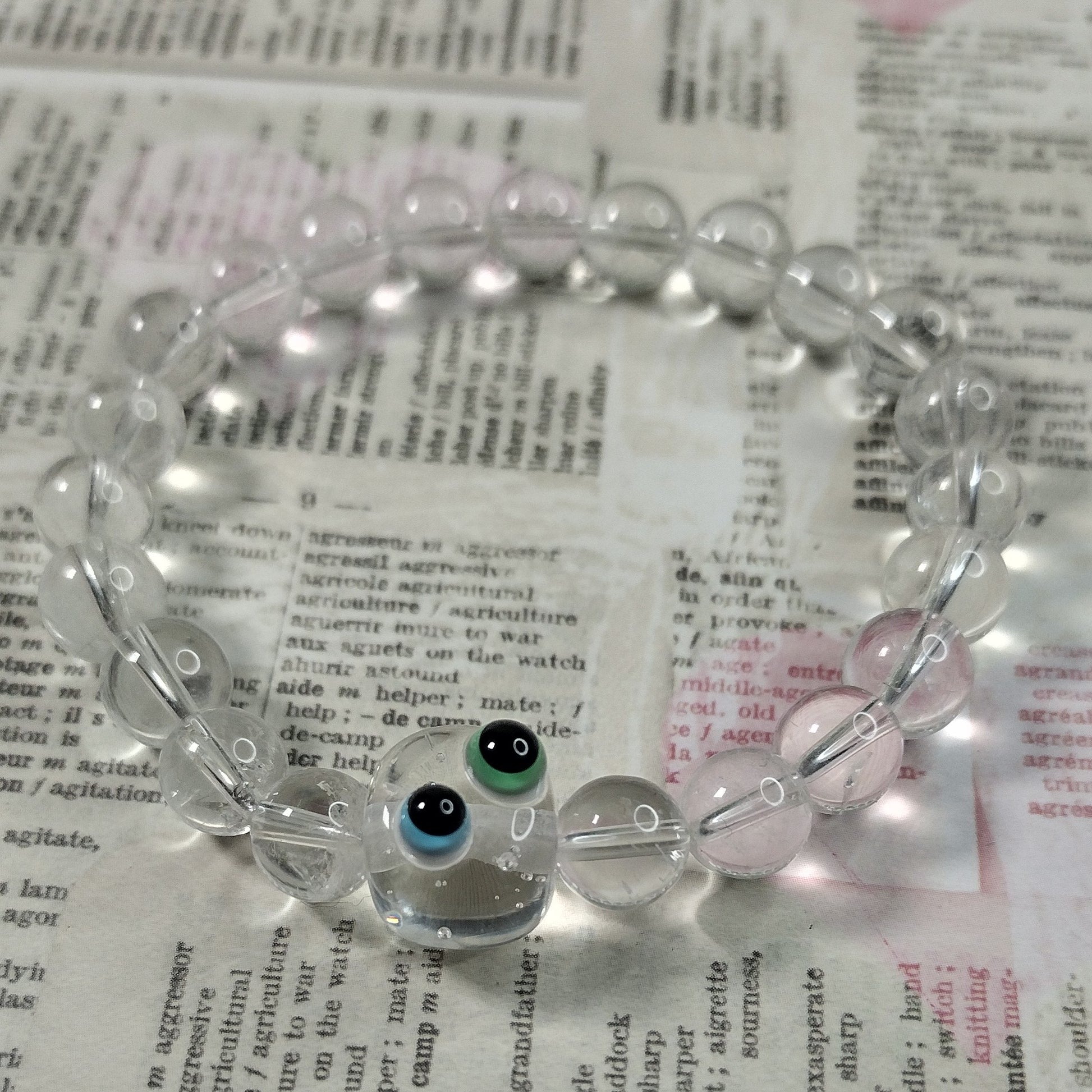Clear quartz buddy bead bracelets Jolene Beads