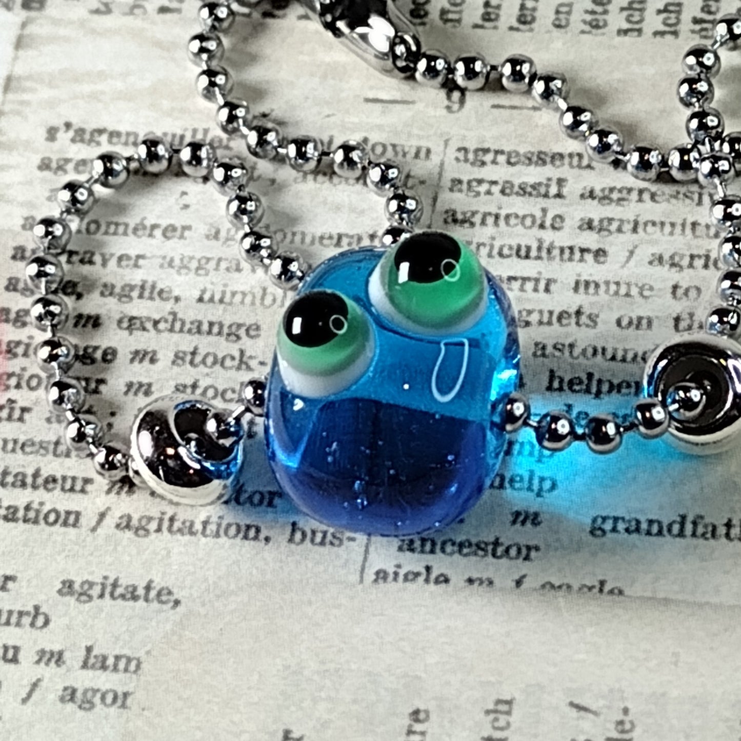 Blue lampwork buddy bead bracelets Jolene Beads