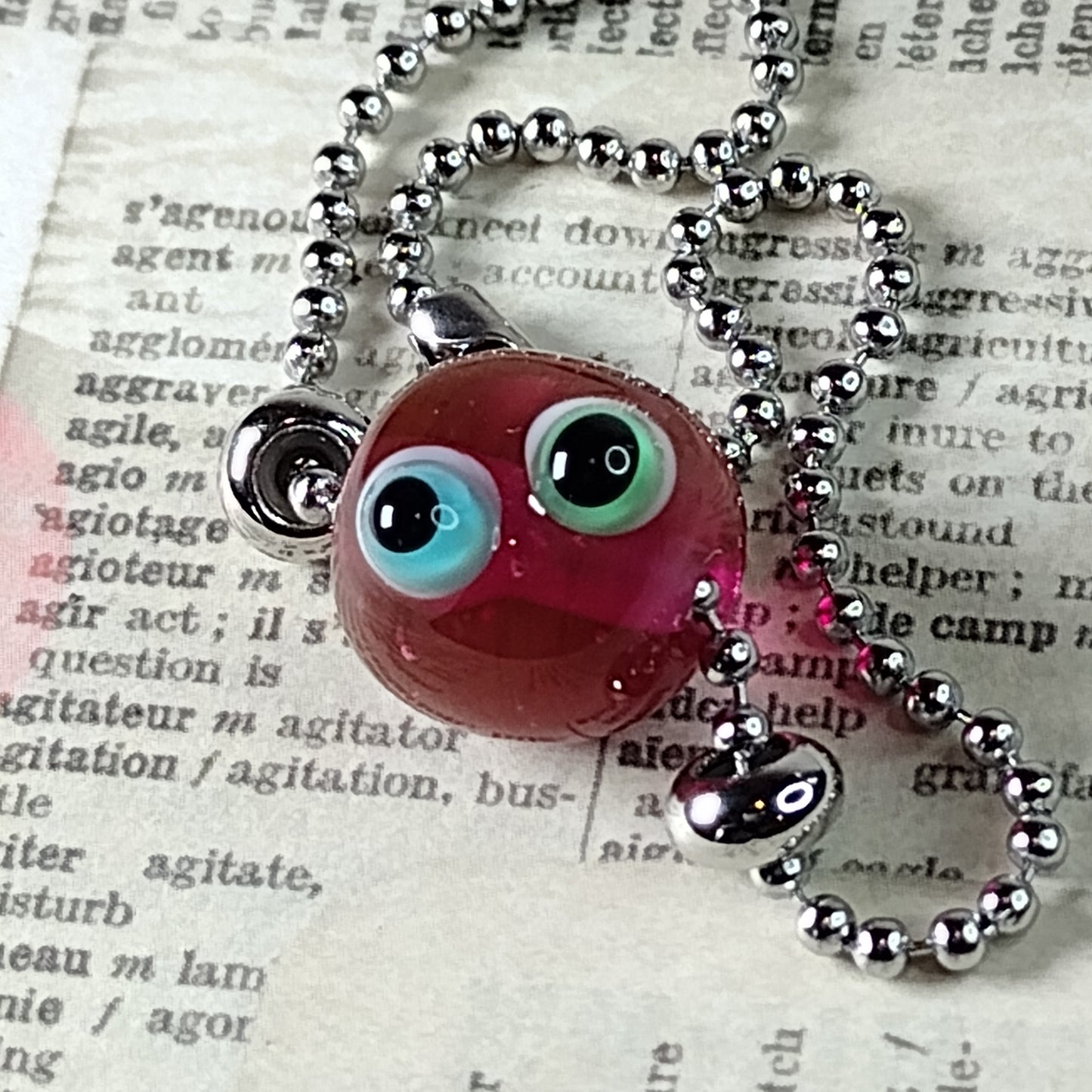 Fuchsia pink lampwork buddy bead bracelets Jolene Beads