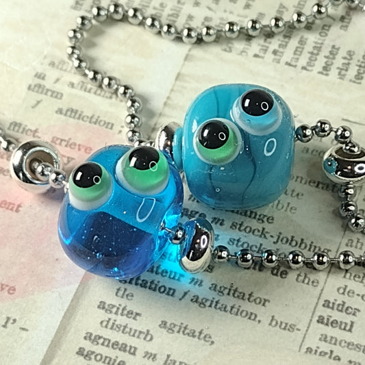 Blue lampwork buddy bead bracelets Jolene Beads