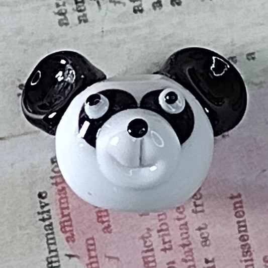 Panda beads - cute black and white lampwork pandas Jolene Beads