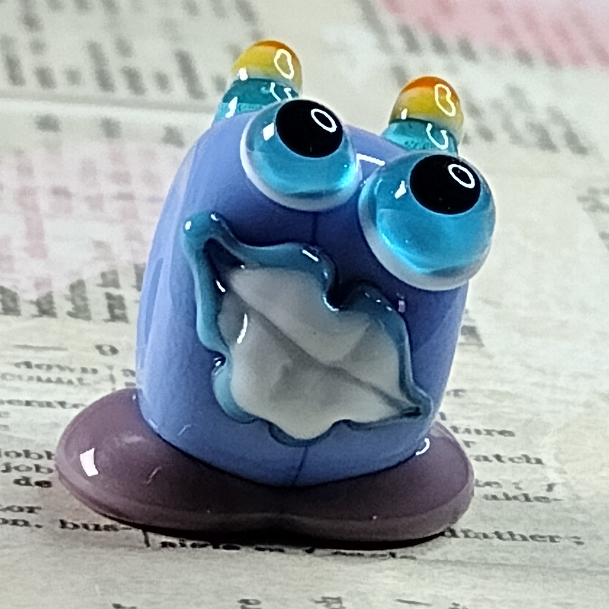 Crumbs - powder blue little monster bead Jolene Beads