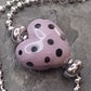 Dotty lampwork rainbow heart bracelet with black dots Jolene Beads